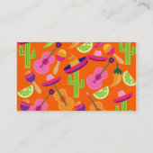 Fiesta Party Sombrero Cactus Limes Paprikaschoten  Visitenkarte (Rückseite)