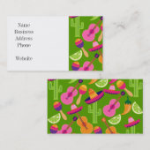 Fiesta Party Sombrero Cactus Limes Paprikaschoten Visitenkarte (Vorne/Hinten)