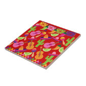 Fiesta Party Sombrero Limes Guitar Maraca Saguaro Fliese (Seite)