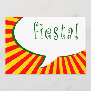 Fiesta Party: Sprechblase im Comic Einladung