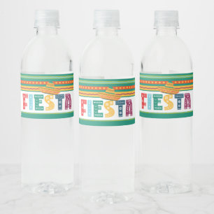 Fiesta Party Wasserflaschenetikett