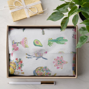 Fiesta-Party-Wrap Taco-Margarita-Muster Seidenpapier