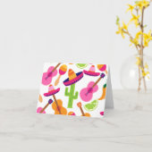 Fiesta-Partysombrero-Kaktus kalkt Paprikaschoten Karte (Gelbe Blume)