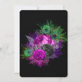 Fiesta Peacock Peony werden Sie meine Bridesmaid s Einladung (Rückseite)