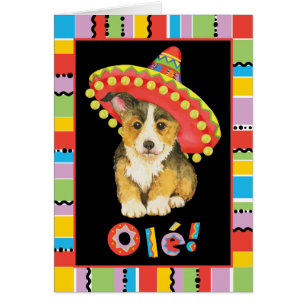 Fiesta Pembroke Welsh Corgi Card