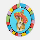 Fiesta Pembroke Welsh Corgi Keramik Ornament (Links)