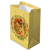 Fiesta Personalisiert NAME Fun Cinco De Mayo Mittlere Geschenktüte (Vorderseite Schrägansicht)