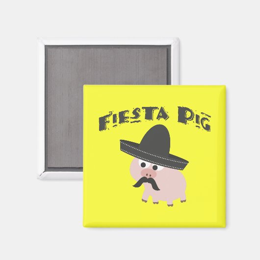 Fiesta Pig Magnet (Vorderseite/Rückseite)