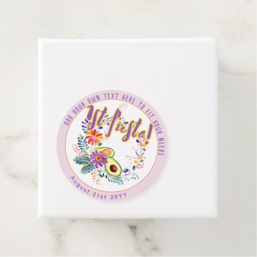 FIESTA Pink Avocado Folkart Blume Custom Geschenkanhänger (Beispiel)