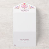 Fiesta Pink Wedding All In One Einladung (Außenbereich)