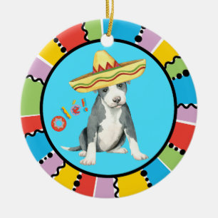 Fiesta Pit Bull Terrier Keramik Ornament