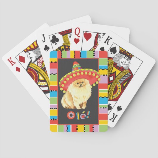 Fiesta Pomeranian Spielkarten (Rückseite)