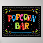 Fiesta POPCORN BAR Party Signieren Poster (Vorne)
