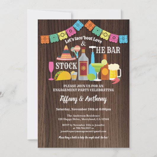 Fiesta präsentiert die Bar Einladung für Paare Dus (Vorderseite)