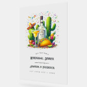 Fiesta Probe Dinner Tacos & Tequila Willkommen Acrylschild (Winkel)