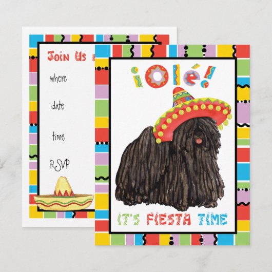 Fiesta Puli Einladung (Vorne/Hinten)