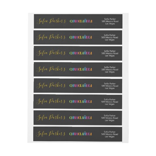 Fiesta Quinceñera, farbenfroh (Bogen)