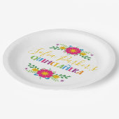 Fiesta Quinceñera, farbenfroh Pappteller (Schrägansicht)
