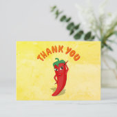 Fiesta Red Hot Pepper Diva Benutzerdefinierter Tex Dankeskarte (Stehend Vorderseite)