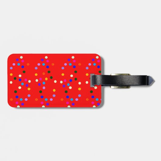 Fiesta Red Luggage Tag Gepäckanhänger (Rückseite horizontal)