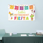 Fiesta Retirement Party Banner - Weißer Hintergrun (Messeveranstaltung)