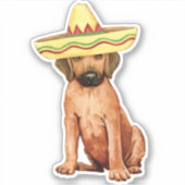 Fiesta Rhodesian Ridgeback Vinyl Sticker (Vorderseite)