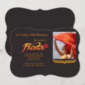 Fiesta Rose Foto Einladung (Vorne/Hinten)