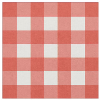 Fiesta-roter u. weißer Gingham-Karo Stoff