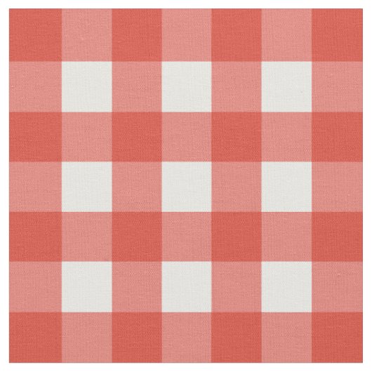 Fiesta-roter u. weißer Gingham-Karo Stoff (Nahaufnahme)