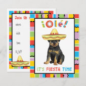 Fiesta Rottweiler Einladung (Vorne/Hinten)