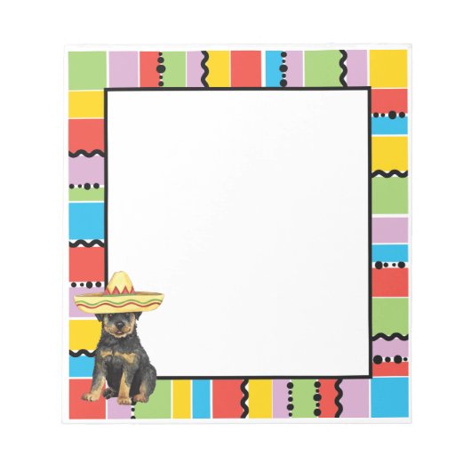 Fiesta Rottweiler Notizblock (Vorderseite)