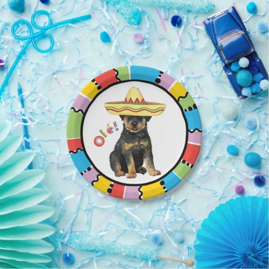 Fiesta Rottweiler Pappteller (Party)