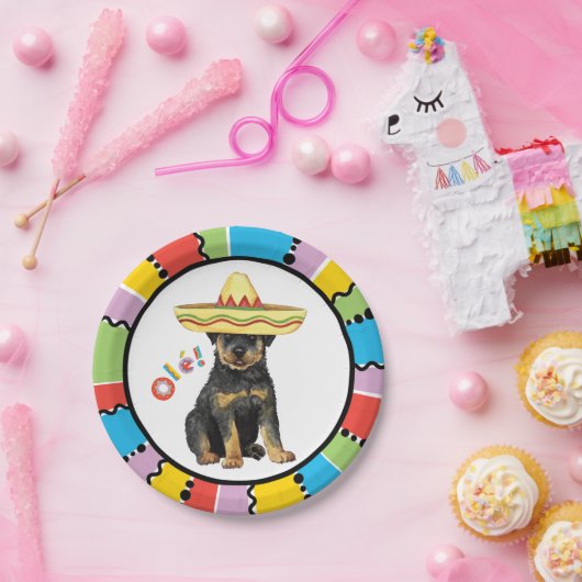 Fiesta Rottweiler Pappteller (Party)