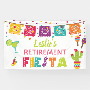 Fiesta-Ruhestands-Fahne - weißer Hintergrund #2 Banner