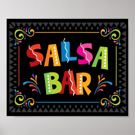 Fiesta SALSA BAR Party signieren Poster (Vorne)