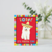 Fiesta Samoyed Einladung (Stehend Vorderseite)