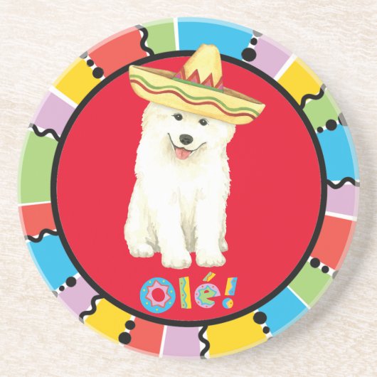 Fiesta Samoyed Getränkeuntersetzer (Vorne)