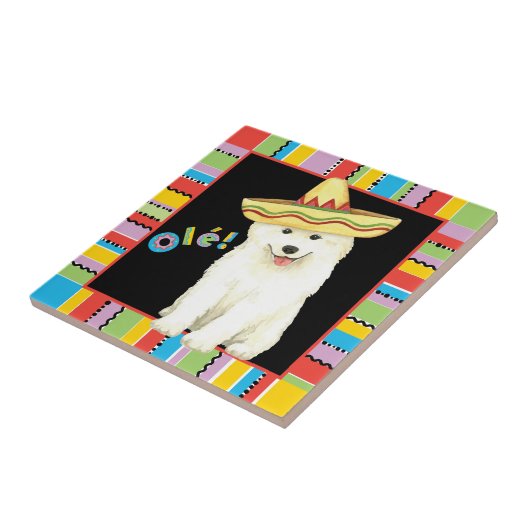 Fiesta Samoyed Keramik Tile Fliese (Seite)