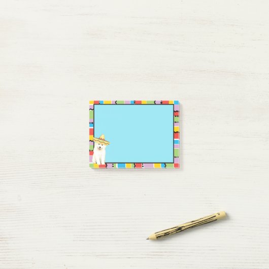 Fiesta Samoyed Post-it Notes Klebezettel (Auf Schreibtisch)