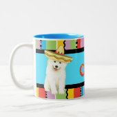 Fiesta Samoyed Zwei-Tone-Kaffee-Tasse Zweifarbige Tasse (Links)