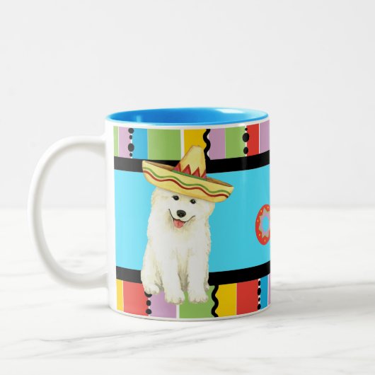 Fiesta Samoyed Zwei-Tone-Kaffee-Tasse Zweifarbige Tasse (Links)