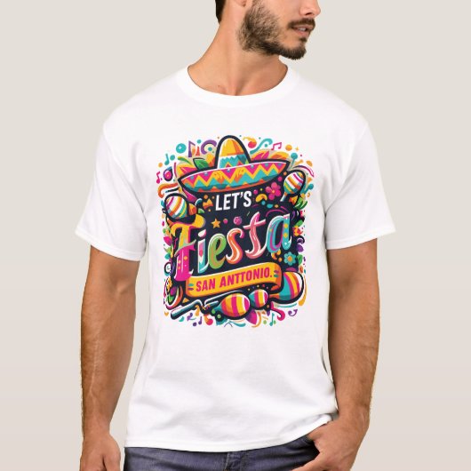 Fiesta San Antonio Texas Cinco De Mayo Lasse Fiest T-Shirt (Vorderseite)