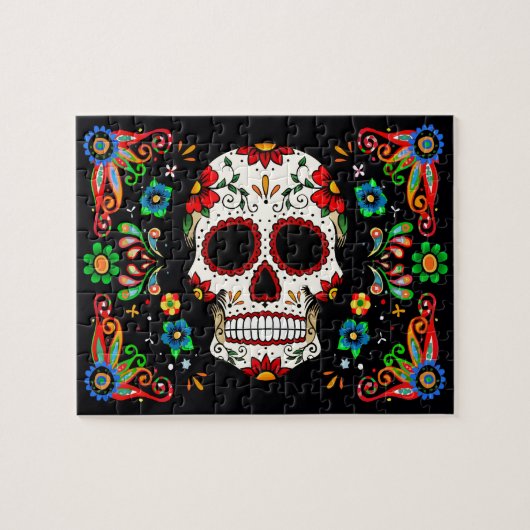 Fiesta-Schädel Puzzle (Horizontal)