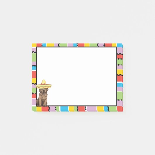 Fiesta-Schokoladen-Labrador Post-it Klebezettel (Vorderseite)