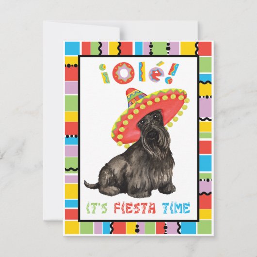 Fiesta Scottish Terrier Einladung (Vorderseite)