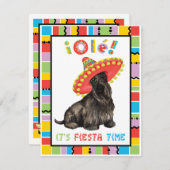 Fiesta Scottish Terrier Einladung (Vorne/Hinten)