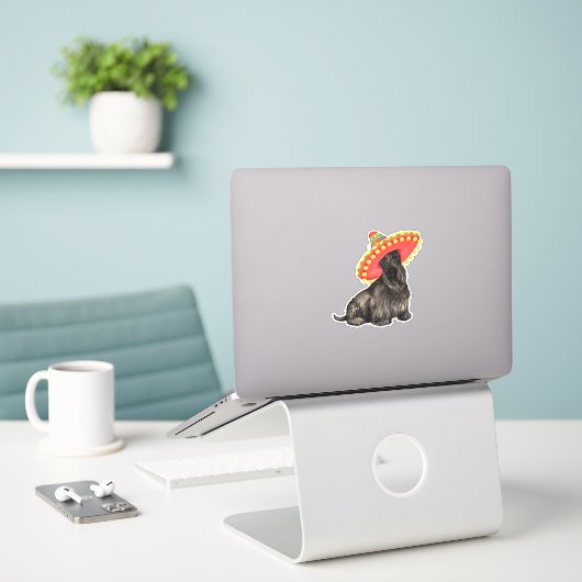 Fiesta Scottish Terrier Vinyl Sticker (Laptop auf Schreibtisch)