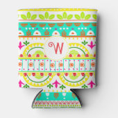 Fiesta Serape Monogramm Dosenkühler (Vorderseite)