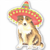 Fiesta Sheltie Vinyl Sticker (Vorderseite)