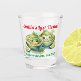 Fiesta Shot Glass Avocado Bachelorette Personalize Schnapsglas